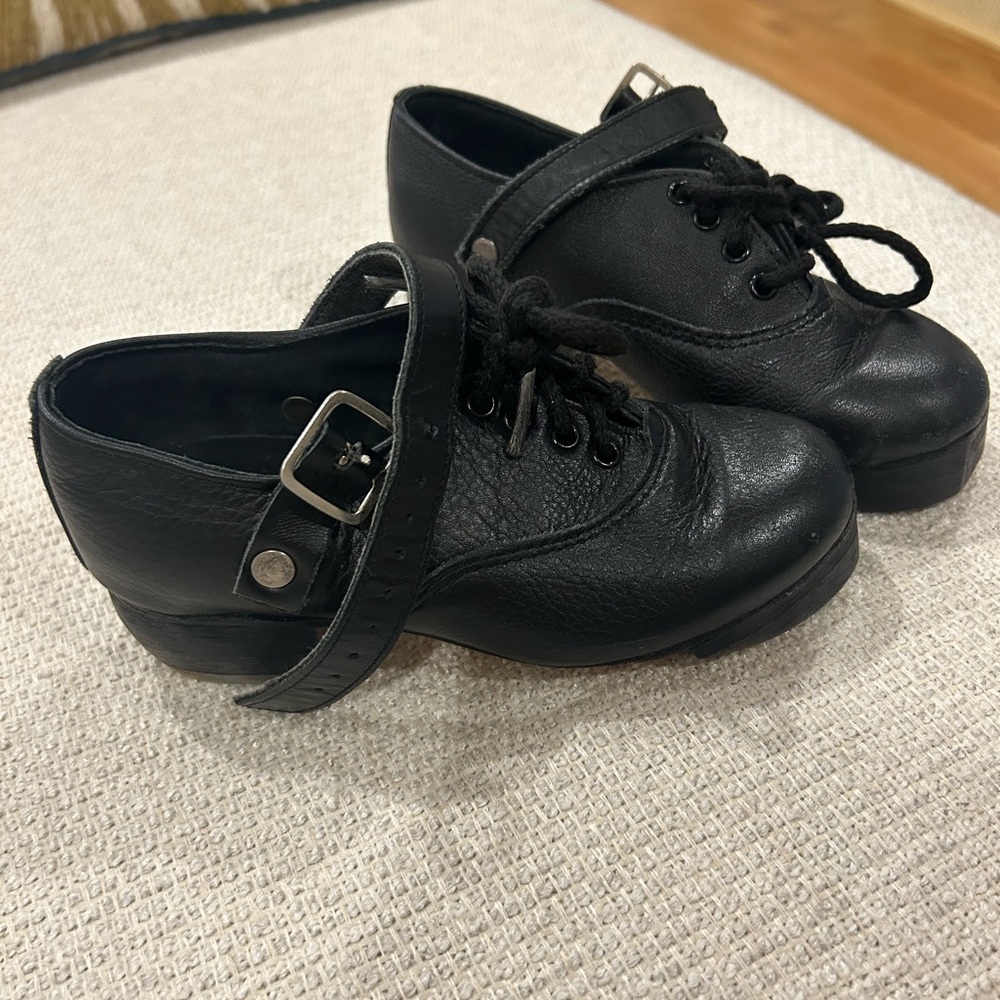 Classic Black Fays Kids Irish Dance “Heavies” Shoes 10.5
